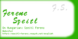 ferenc szeitl business card